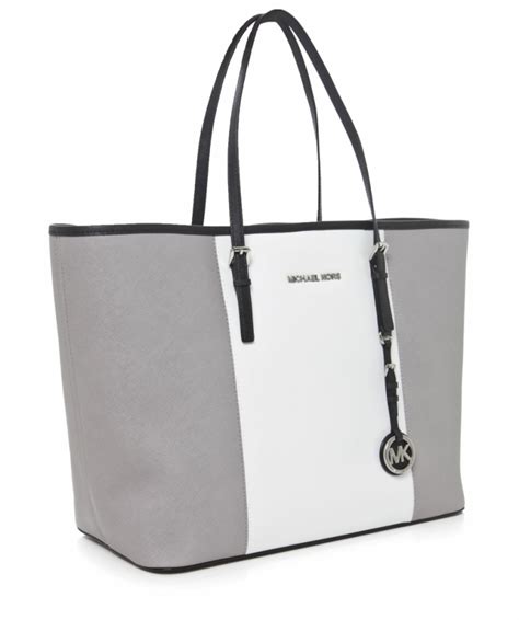 michael kors black and white totes|Michael Kors shopper tote.